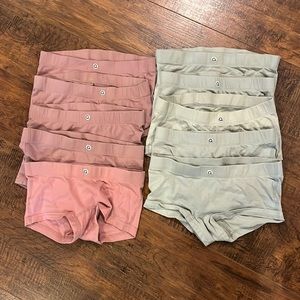 Q for Quinn girls organic cotton boyshorts briefs underwear panties size 10/12